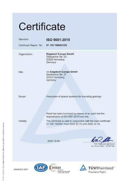 Certificate ISO 9001